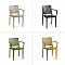 Plastic armchair with armrests HELSINKI (various colors)