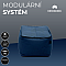 Garden textile table/stool MODULTEX (dark blue)