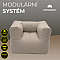 Garden textile armchair MODULTEX (cappuccino)