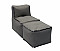 MODULTEX textile modular lounger (grey-brown)