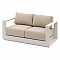 Aluminum 2-seater bench MADRID (cappuccino)