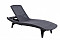 Garden rattan deckchair WAVE (anthracite)