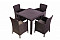 Garden rattan set CRAZY MINI 1+4 (brown)