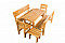 Solid wooden garden set TEA 1+6 with a thickness of 38 mm