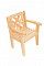 Solid pine garden chair ROMANTIC (32 mm)