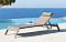 Metal lounger LISBON (grey-brown)