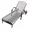 A metal lounger