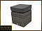 Rattan stool incl. padding 40 x 40 cm BORNEO LUXURY (grey)