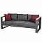 Aluminum 3-seater bench TANZANIA