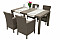 Garden rattan set DANTE 1+4 (cappuccino)