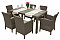 Garden rattan set DANTE 1+6 (cappuccino)