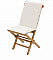 Garden folding chair with cushion FOXI (teak)