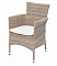 MODENA stackable rattan armchair with cushion (grey-beige)