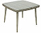 Garden rattan table with glass VICTORIA 100 x 100 cm (grey)