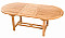 Oval garden table SANTIAGO 160/210 x 100 cm (teak)