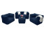 MODULTEX textile modular set for 4 people (dark blue) - tmavě modrá