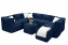 MODULTEX textile modular set for 7-8 people (dark blue) - tmavě modrá