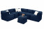 MODULTEX textile modular set for 6 people (dark blue) - tmavě modrá