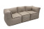 Textile modular 3-seater bench MODULTEX (cappuccino) - cappuccino