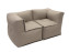 Textile modular 2-seater bench MODULTEX (cappuccino) - cappuccino