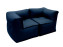 Textile modular 2-seater bench MODULTEX (dark blue) - tmavě modrá