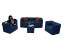 Textile children&#039;s modular set MODULTEX KIDS for 5 people (dark blue) - tmavě modrá