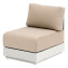 Central aluminum armchair MADRID (cappuccino)