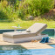 Aluminum lounger MADRID (cappuccino)