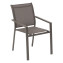 Aluminum armchair with fabric ZEUS (grey-brown) - grey-brown