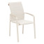 Aluminum armchair CAPRI (ivory) - ivory