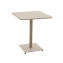 Aluminum table RUBBY 65x65 cm (ivory) - slonová kost