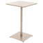 Aluminum bar table RUBBY 65x65 cm (ivory) - slonová kost