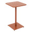 Aluminum bar table RUBBY 65x65 cm (brick) - cihlová