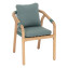 Luxurious acacia dining chair BRIGHTON (olive) - akácie