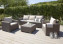 Garden rattan set CALIFORNIA cappuccino for 5 people - Beige