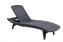 Garden rattan deckchair WAVE (anthracite) - Anthracite