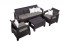 Garden rattan set CORFU LOUNGE MAX brown - Dark brown