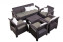 Garden rattan set THALIA brown - Dark brown