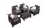 Garden rattan set ORION brown - Dark brown