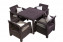 Garden rattan set CORFU MINI 1+4 brown - Brown