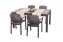 Garden rattan set KARA 1+4 (brown) - Dark brown