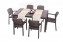 Garden rattan set KARA 1+6 (brown) - Dark brown