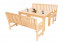 Massive garden set made of pine LONDON 1+2 (32 mm) - different lengths - natural