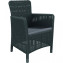 Artificial rattan garden chair DANTE DINNING (anthracite) - Anthracite