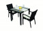 Garden rattan set NAPOLI I. 1+2 (black) - Black