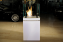 BIO free-standing fireplace Radius design cologne (SEMI FLAME 553B) - White