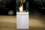 BIO free-standing fireplace Radius design cologne (SEMI FLAME 3L 553F) - White