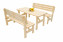 Solid pine garden set 1+2 wood 32 mm (150 cm) - natural