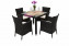 Garden rattan set MODENA I. 1+4 (black) - Black