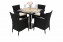 Garden rattan set GINA II. 1+4 (black) - Black